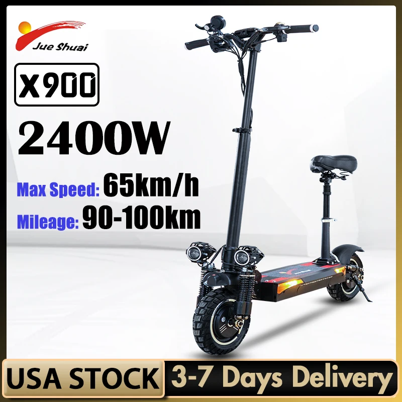 

2400W Dual Motor Electric Scooter 65KM/H 100km Long Range E Scooter with Seat Electric Scooters for Adults Monopattino Elettrico