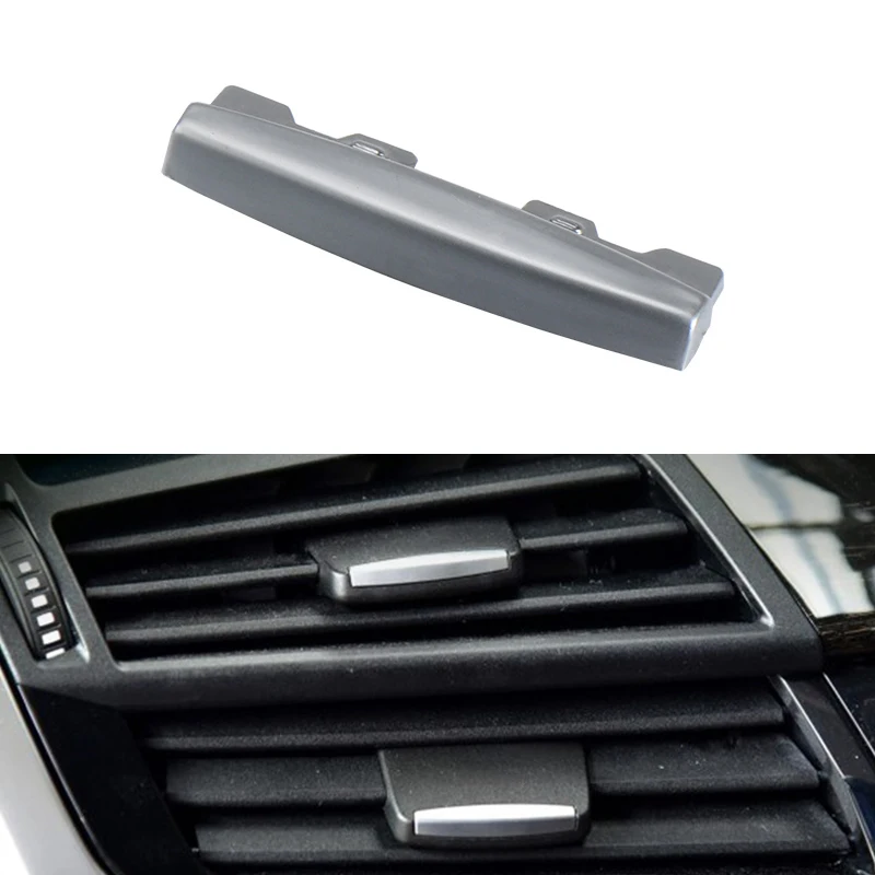

Car Interior Air Conditioner Outlet A/C Vent Tab Clips Chrome Trim Strip For BMW X5 X6 F15 F16