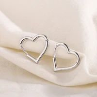 classic peach heart hoop earrings for women 2021 fashion jewelry elegant luxury party geometric pendiente