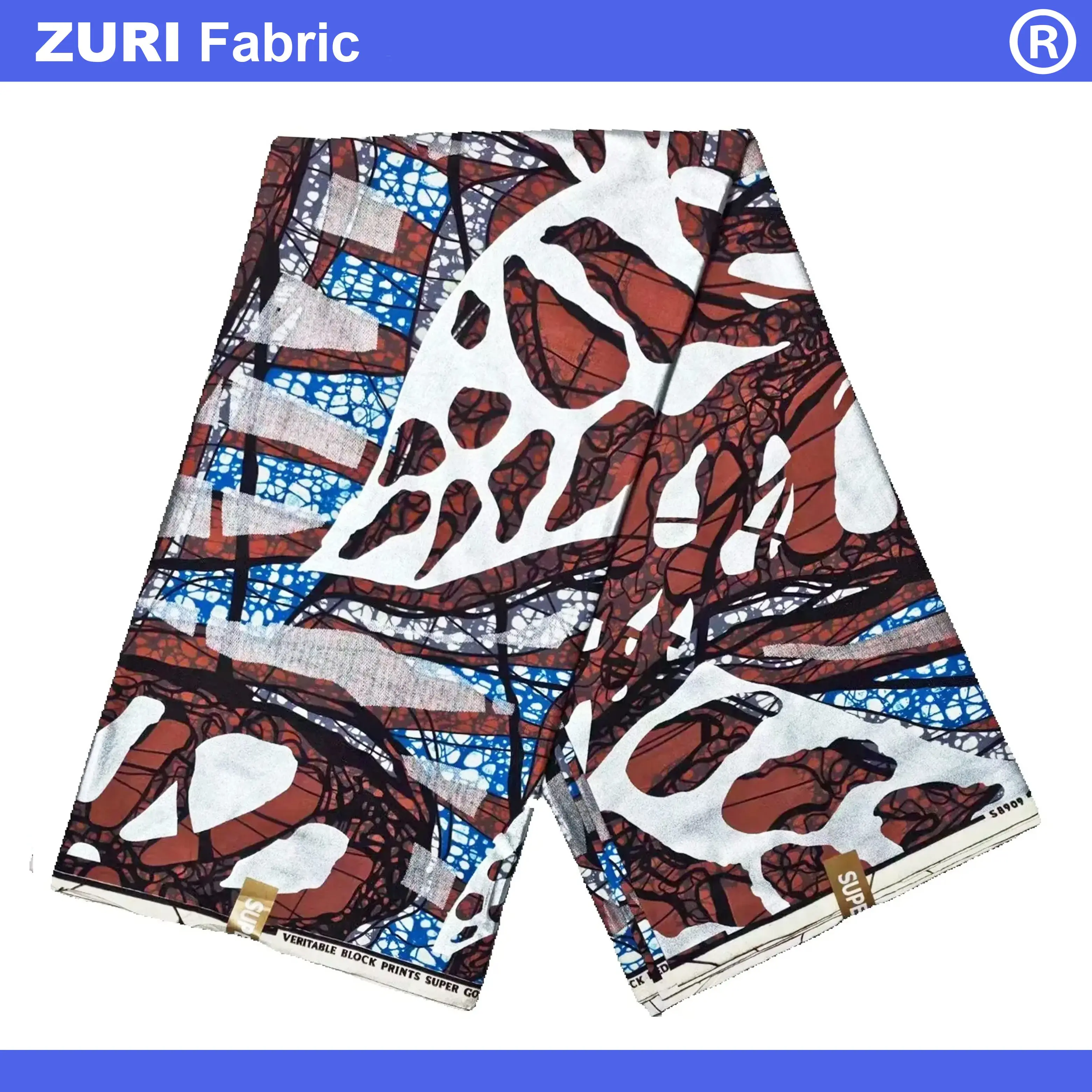 Grand Super Ankara Wax Восковая ткань хлопок 6 ярдов