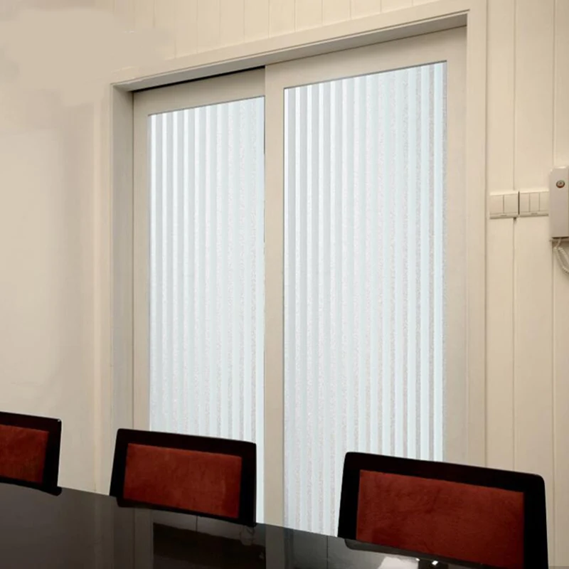 

Electrostatic Glass Film Opaque Office Stripe Shutter Gass Sliding Door and Window Paste Decorative Film High Privacy Stricker