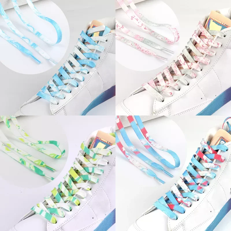 Shoelaces Rainbow Colour Shoe Laces Casual Canvas Shoes Colorful Shoelace Print Gradient Suitable For All Unisex 1 Pair