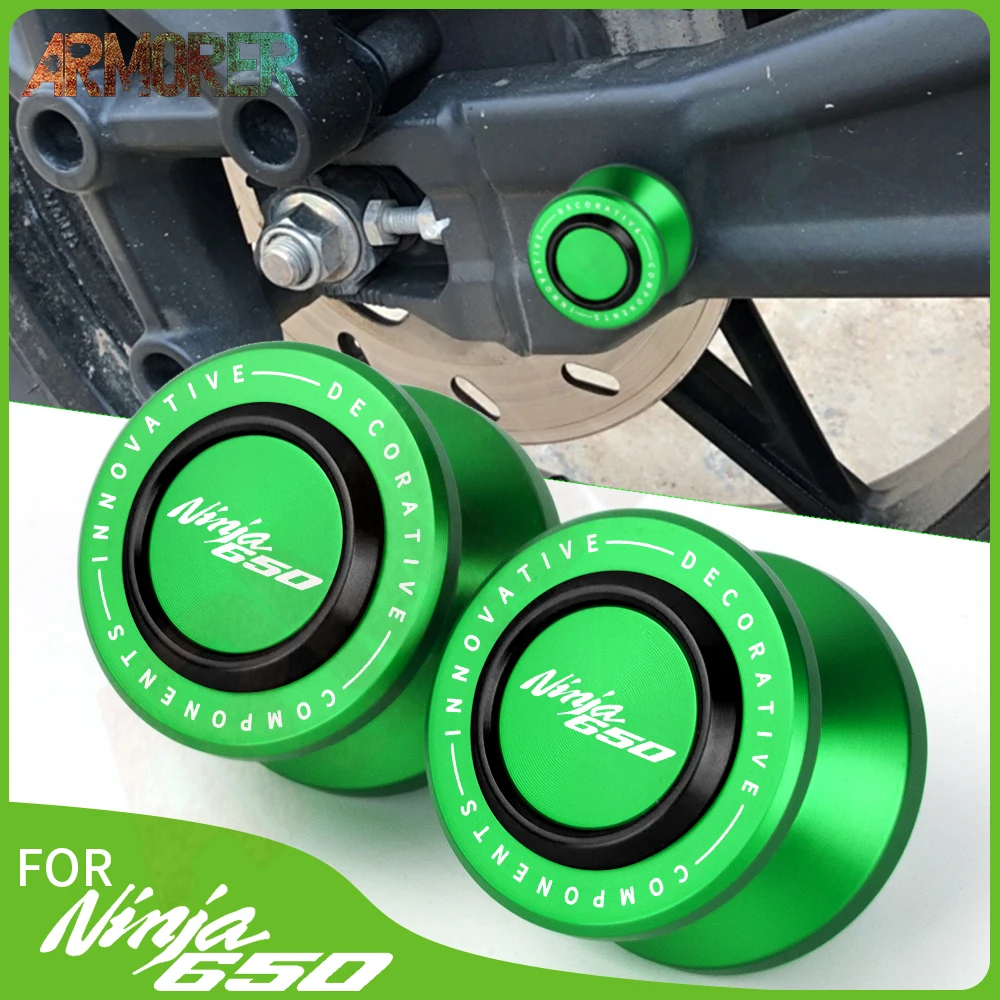 

Motorcycle Accessories Swingarm Slider Spools 8mm Stand Screws Cover For KAWASAKI Ninja 650 Ninja650 2017 - 2020 2021 2022 2023