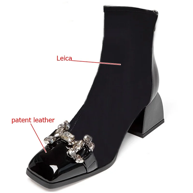 European pop print mesh+ leather knee high boots for women sexy lady square toe riding boots summer wedge autumn boots high heel