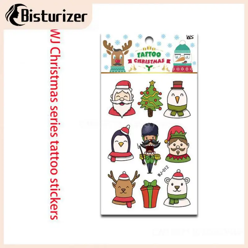 

2021 New Year Temporary Tattoos Children Cartoon Tatoo Sticker Snowflake Waterproof Temporary Stickers Christmas Decals Tattoo