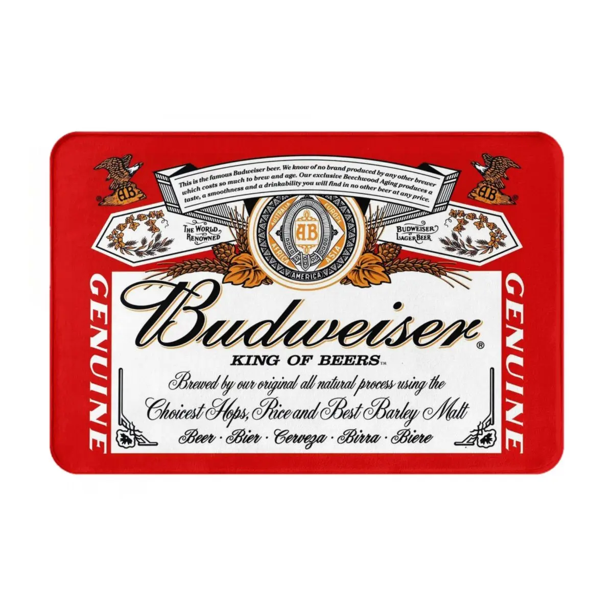 

Budweiser Printed Doormat Floor Mat Home Creative Mat Super Soft Absorbent Bathroom Door Mat Door Entrance Mat