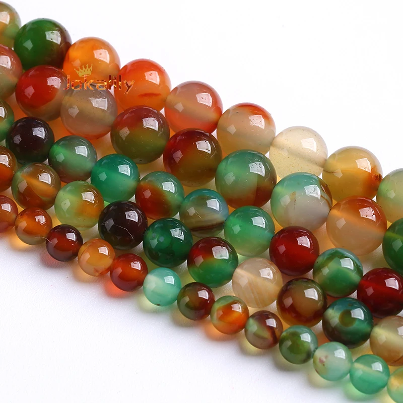 

Natural Colorful Peacock Agates Beads For Jewelry Making Round Loose Beads Diy Bracelets Necklaces Accessorie 15" 4 6 8 10 12mm