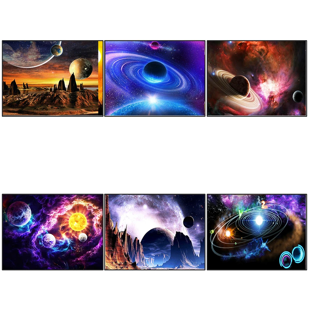 

Full Square Diamond Painting Space 5D DIY Mosaic Diamond Embroidery Landscape Cross Stitch Kit Home Decor