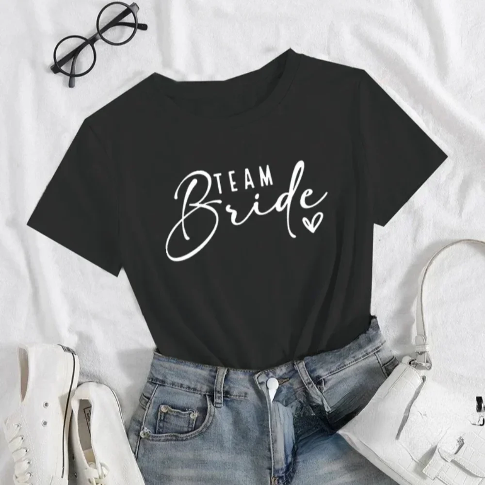 Футболка женская черная/Розовая/белая с сердечками