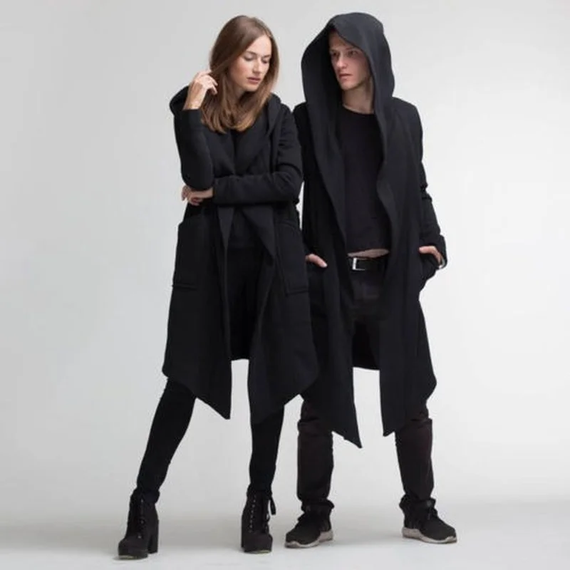 

2022 Fashion Men Women Spring Cardigan Hoodie Warm Hooded Solid Coat Jacket Burning Man Costume Oversize Men Clothes Clothes