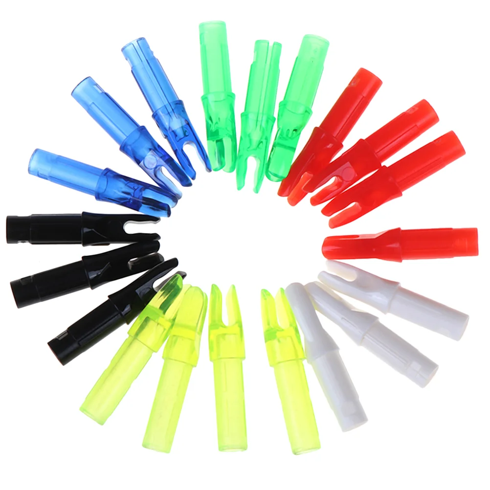 

1 Set 20pcs Archery Hunting Compound Bow Plastic Insert Tail Sleeve Fitting 62mm (Mixed Color)