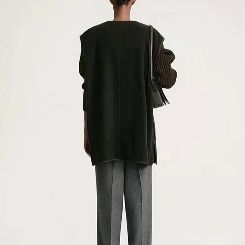 Женская простая куртка TT модная верхняя одежда из смеси овечьей шерсти фетровая