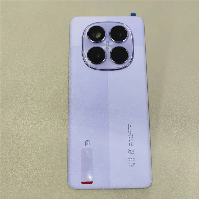 Заднее стекло крышки батарейного отсека для Xiaomi Redmi Note 14 Pro 5G, задний корпус панели с запасными частями для объектива камеры (art.: 3920d33f3cdfa) - 3920d33f3cdfa