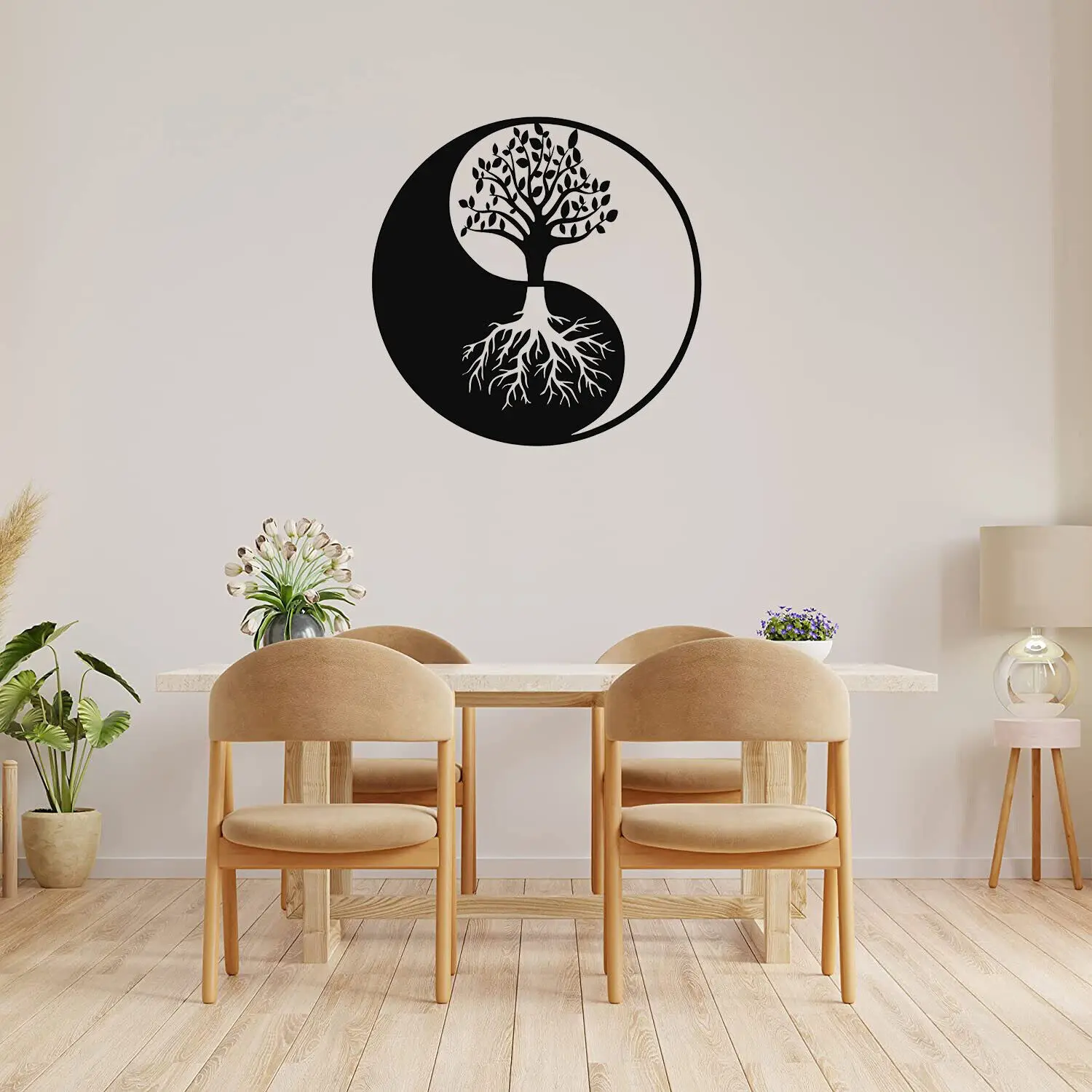 Metal Wall Art, Tree of Life Wall Art, Metal Yin Yang Decor, Metal Wall Décor Living Room/Home Decoration images - 6