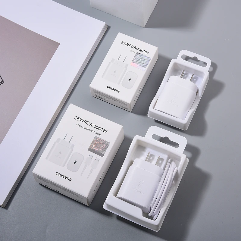 Samsung Galaxy A55/A35/A15/A54/F14/F62 Быстрое Зарядное Устройство 25 Вт PD Сетевой Адаптер Для
