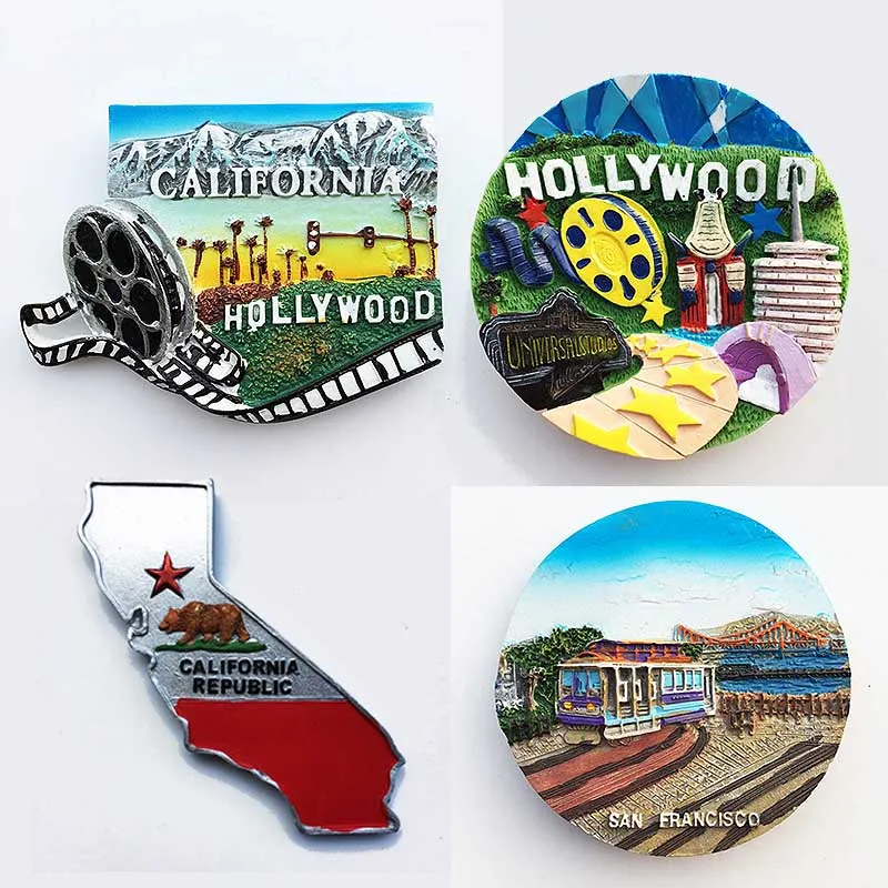 

USA California San Francisco Fridge Magnets America Tourist Souvenirs Magnetic Refrigerator Stickers Collection gifts Home Decor