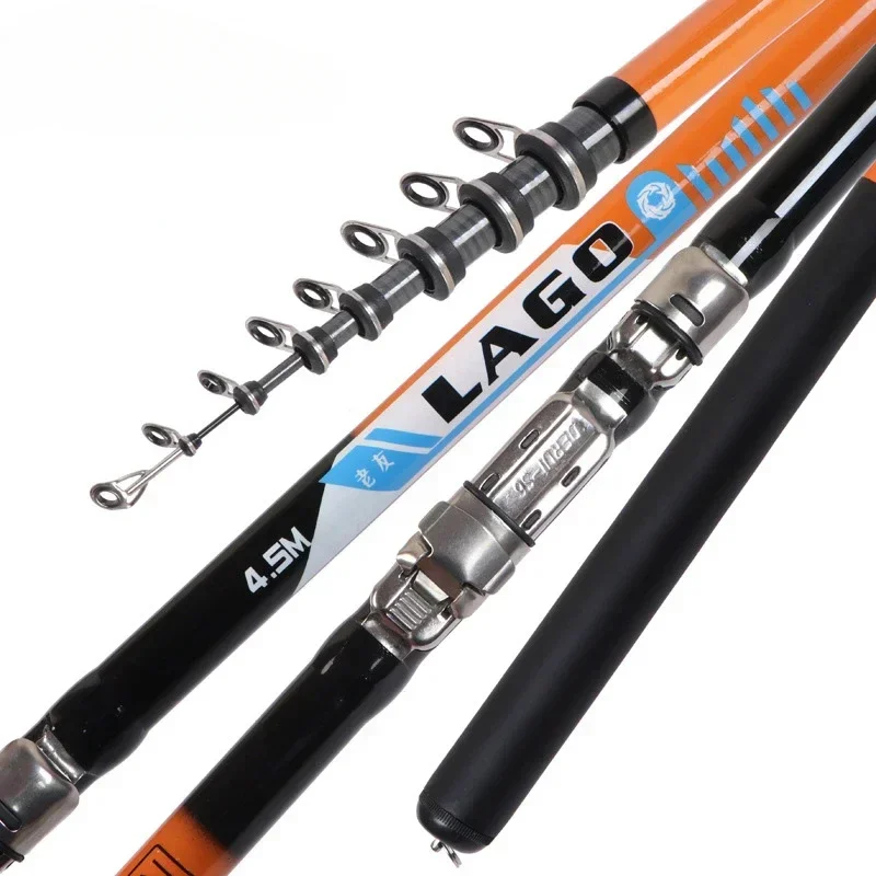 

Rock Fishing Rod Carbon Fiber Telescopic Spinning Fishing Rods 3.6m 4.5m 5.4m 6.3m Sea Fishing Poles Ocean Rock Fshing