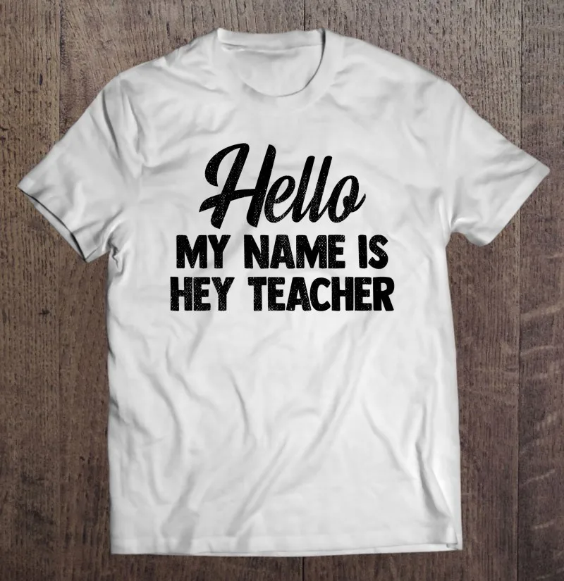 

Футболка мужская оверсайз с надписью «Hello My Name Is Hey»