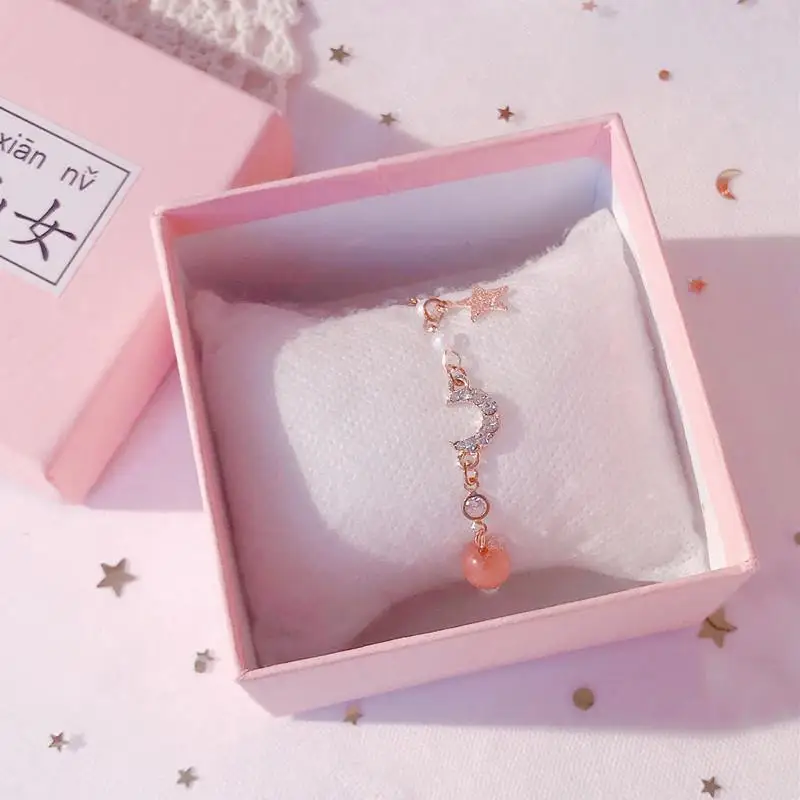 

Card Captor Sakura Zilveren Maan Ster Maan Vriendinnen Leuke Cartoon Meisjes Armband Horloge Set Vrouwen Horloges