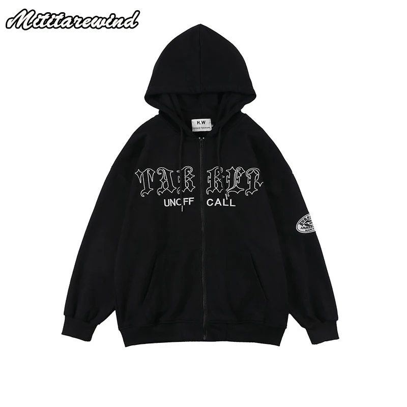 

Oversize Hoodies For Men And Women Casual Black Loose American Fashion Sweatshirts High Street Youth Y2k Vibe Clothing Hip Hop
