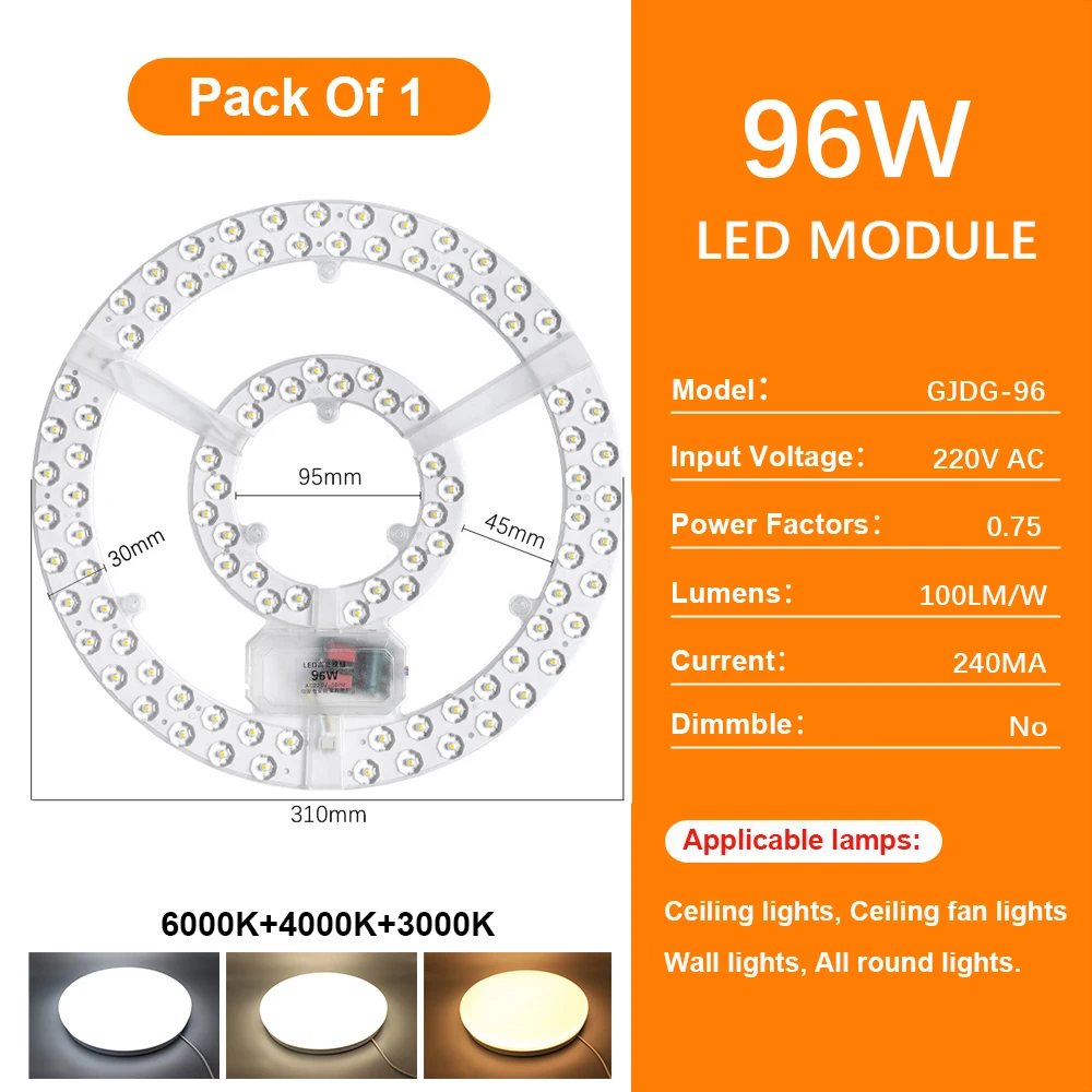 

Светодиодный модуль ZGREDED для потолочного светильника 96 Вт 6000K