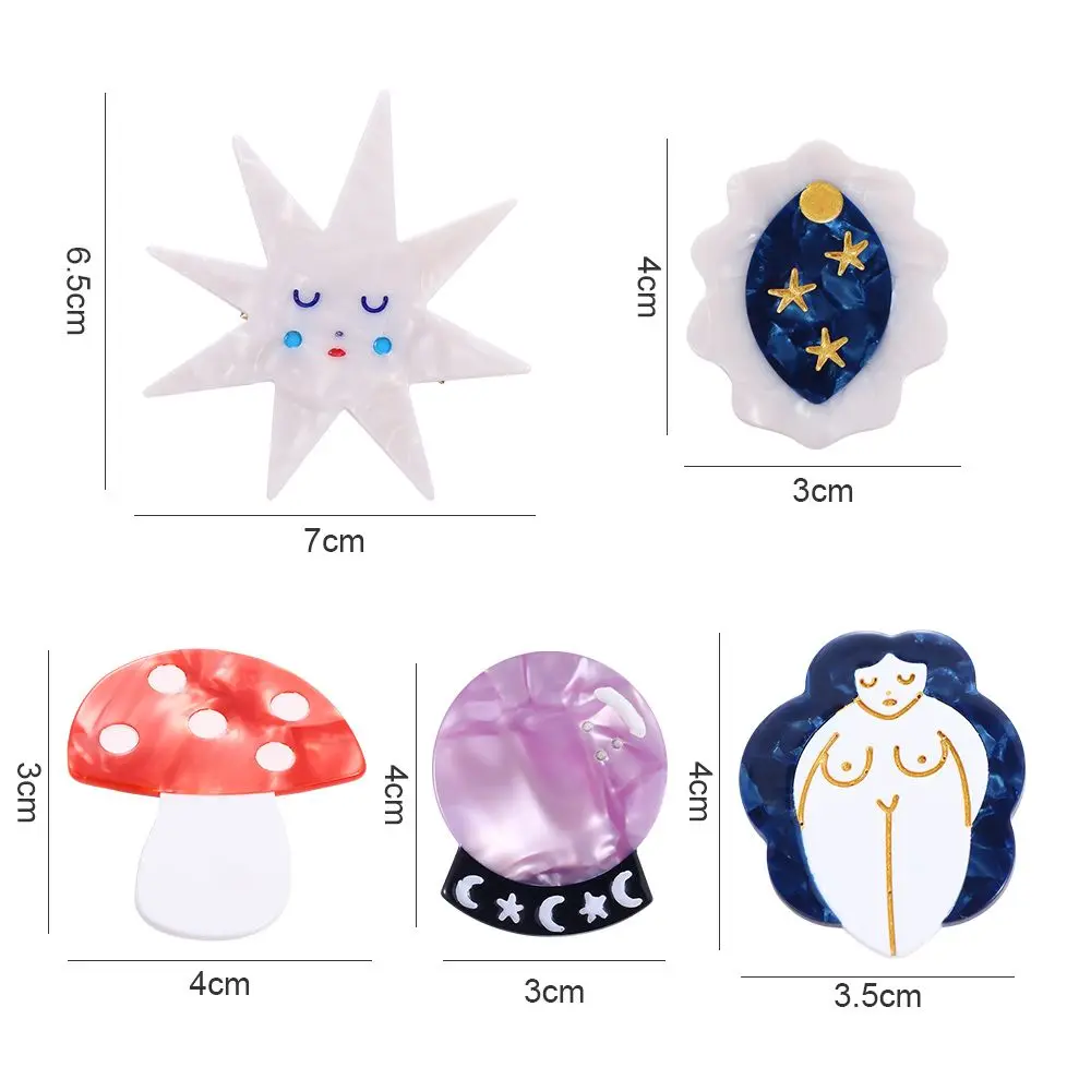 Сказочные заколки для волос волшебный шар боковые зажимы звезда луна корейский