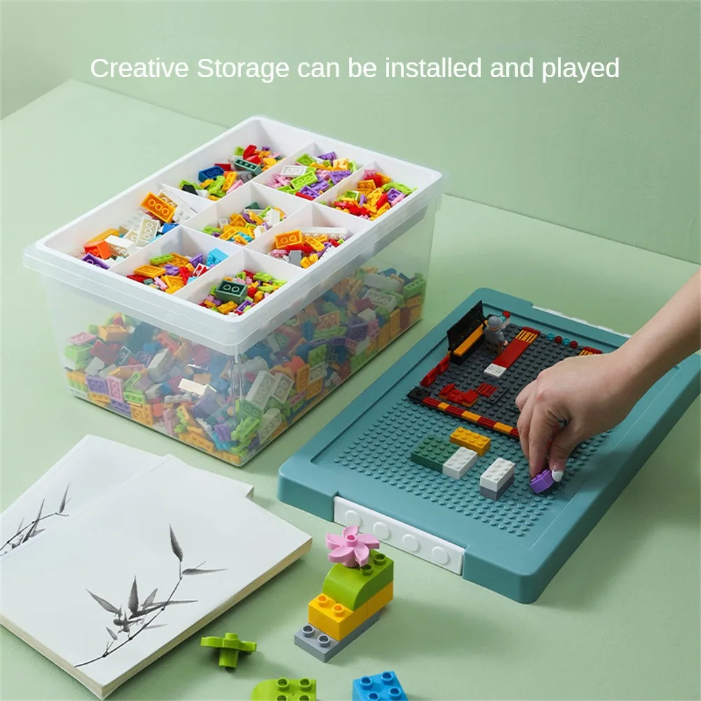 

Toy Storage Box 36.5x24.5x17cm Transparent Safe Children Toy Small Particles Household Tools Storage Box Pp Building Block