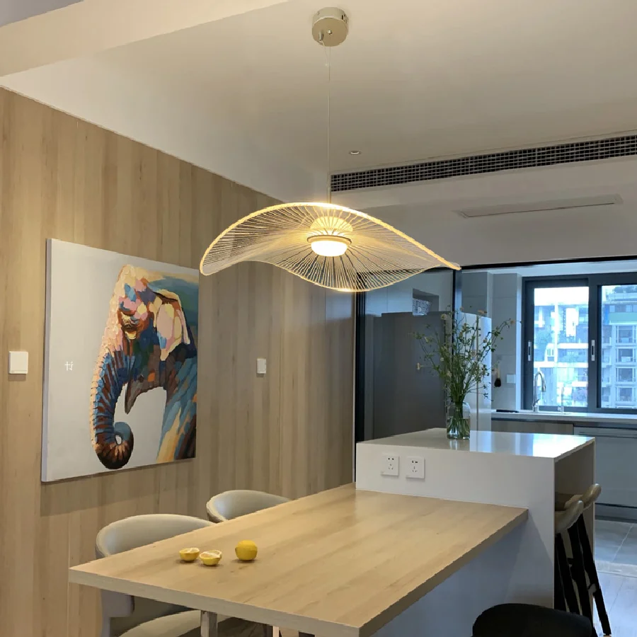 Modern Acrylic Pendant Light Aluminum Plated Chrome Chandelier Indoor Decor Mini Hang Light For Living Room Bedroom Restaurant