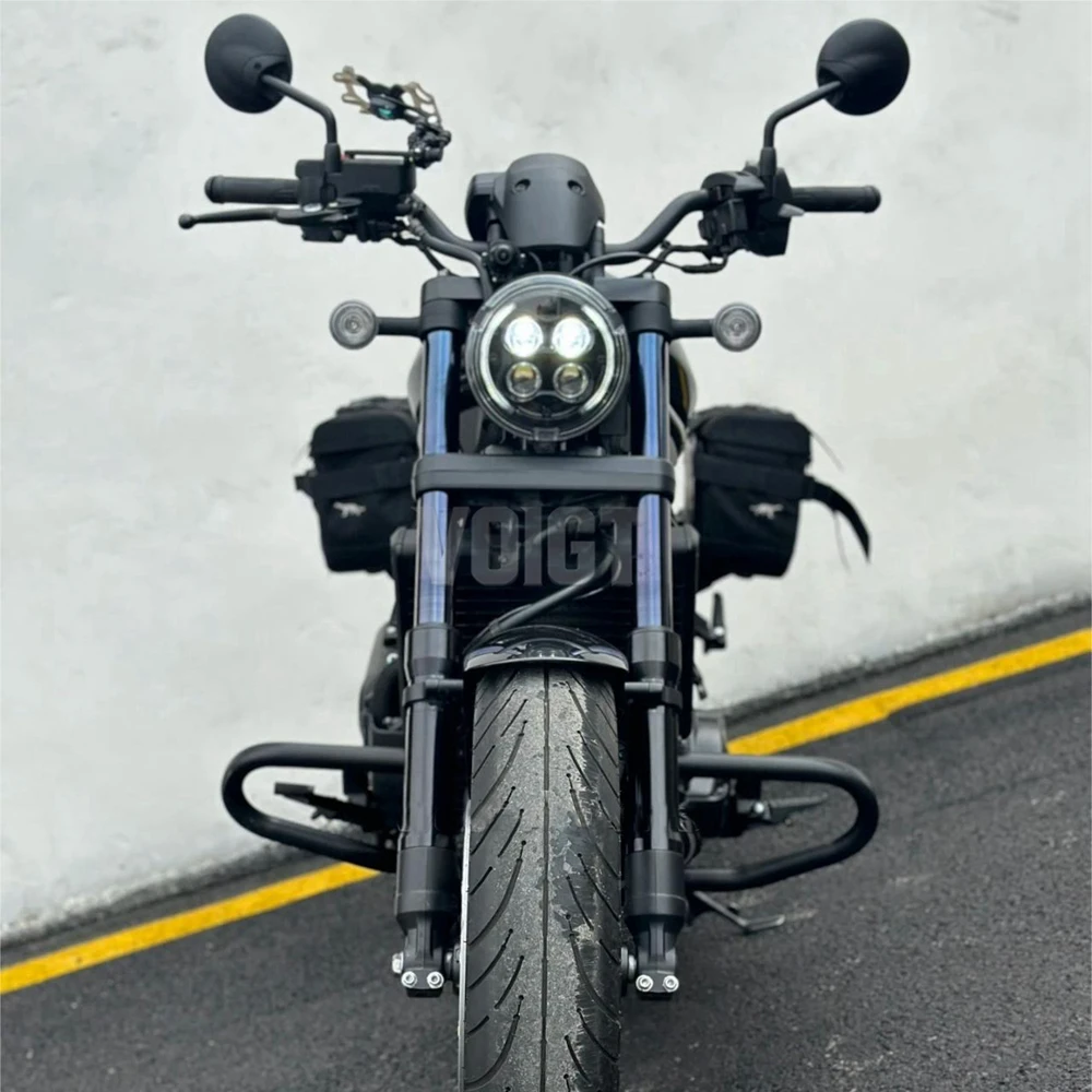 Фото Защитная дуга двигателя (крэш-бар) стальная для Honda Rebel CMX1100 2020-2025, черная, аксессуар для защиты от падений, CMX 1100 №2