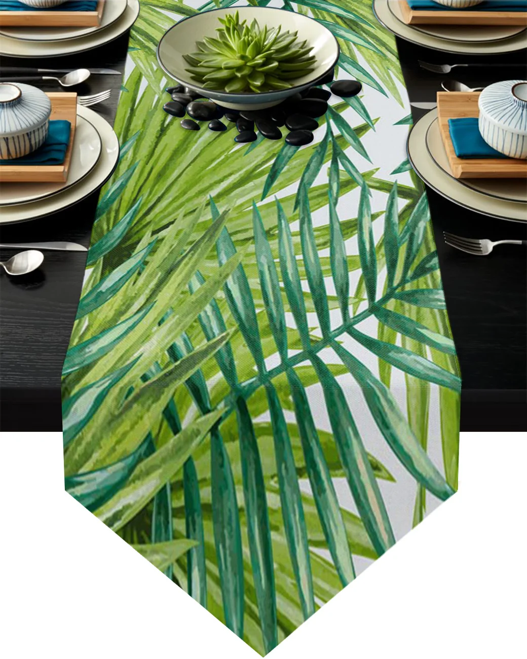 

Tropical Forest Leaves Plant Decoration Coffee Table Decor Tablecloth Wedding Decoration Dinning Table Decoration Table Runner