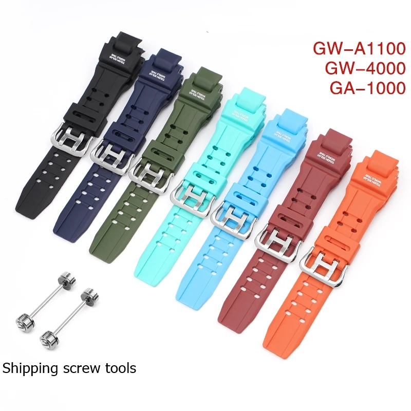 Suitable for CASIO G-Shock Gravity Master Watch Band GW-4000/GA-1000/GW-A1000/GW-A1100/G-1400 Silicone Watch Strap Bracelet