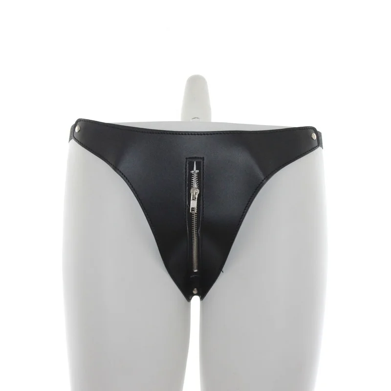 

Sexy Mens Lingerie Panties Mesh See-through Splice Zipper Open Crotch Low Rise Bikini Briefs Wetlook Underwear Black Underpants