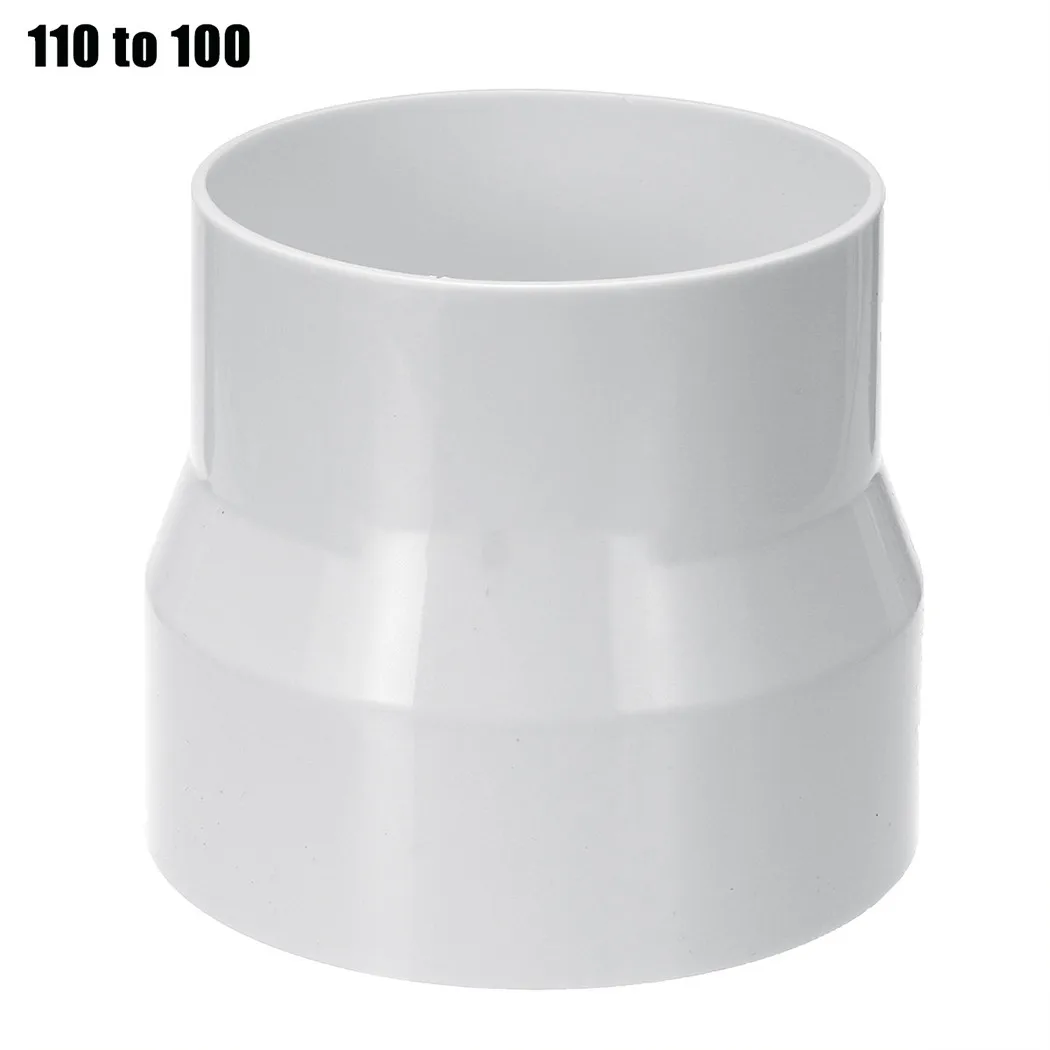 

110/150/200mm Ventilation Pipe Reducer Adapter ABS Plastic Pipe Fittings 1PC For Air Ventilation Systems Pipe Connections