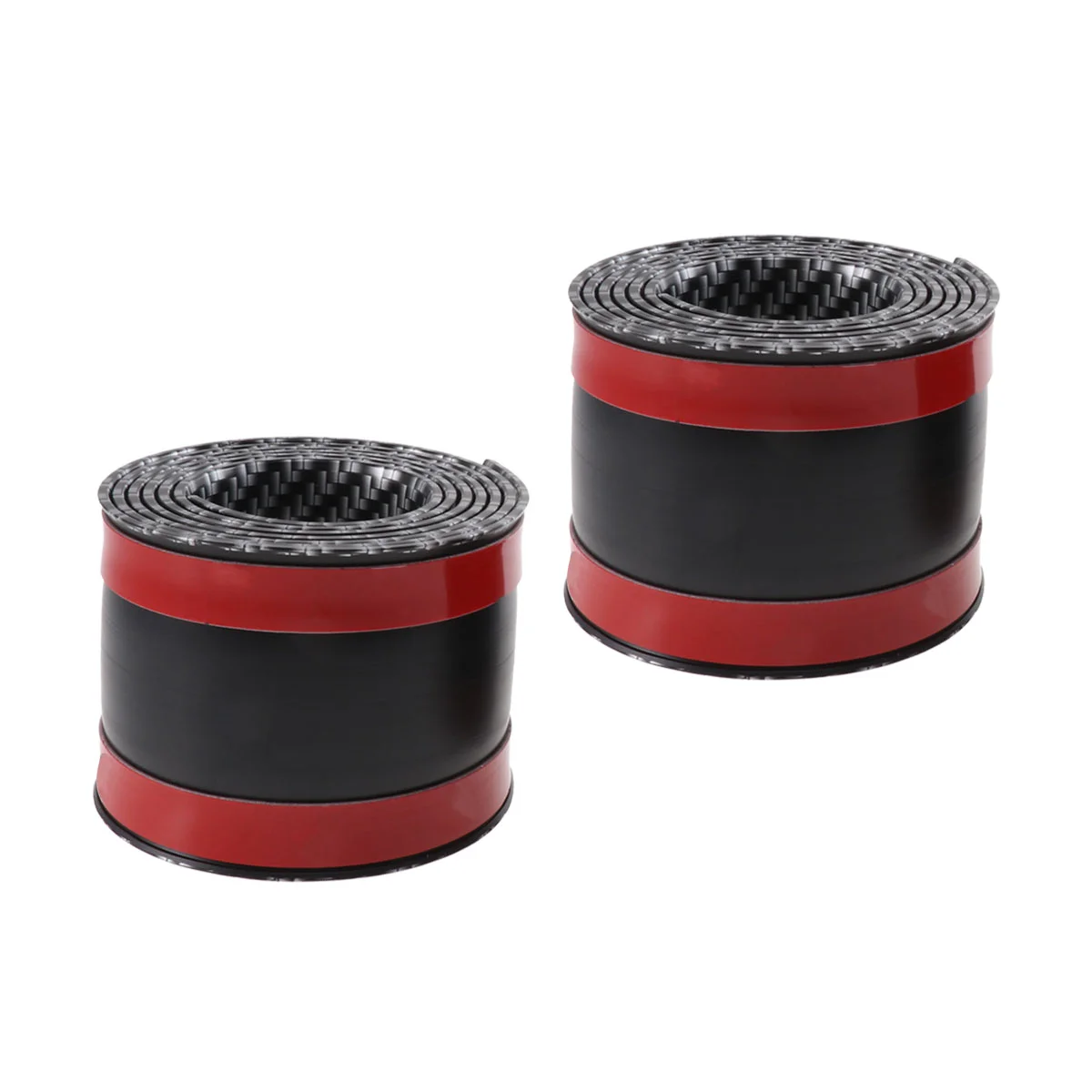 

2PCS 5CMx1M Car Carbon Fiber Door Anti-stepping Universal Modified Pedal Decorative Strip Bumper Door Body Bumper Strip