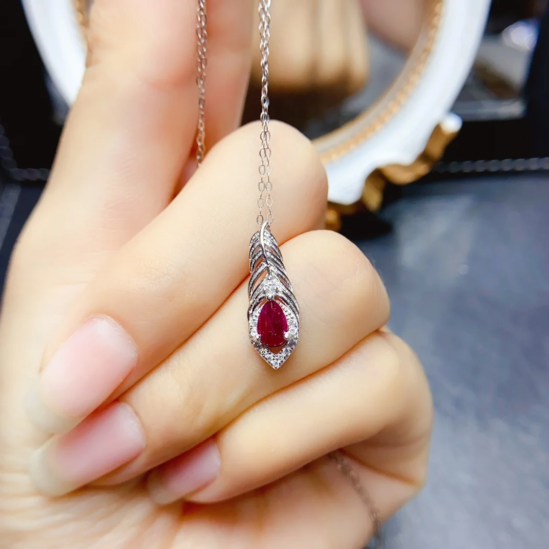 Женское Ожерелье с перьями FS серебро 925 пробы натуральным