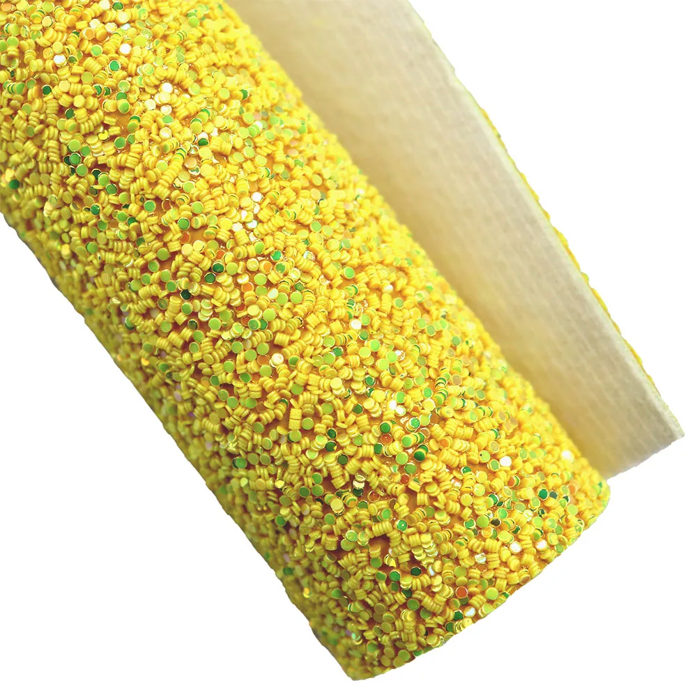 30x134 см рулон однотонная окрашенная блестящая желтая Толстая тонкая ткань из