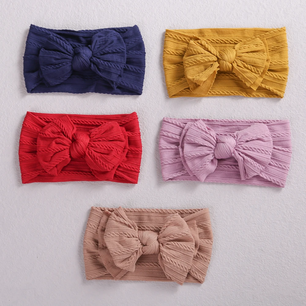 Baby Headband For Girls Double Bow Nylon Headbands Hair Bands Toddler Girls Head Band Newborn Headwraps Baby Accessories