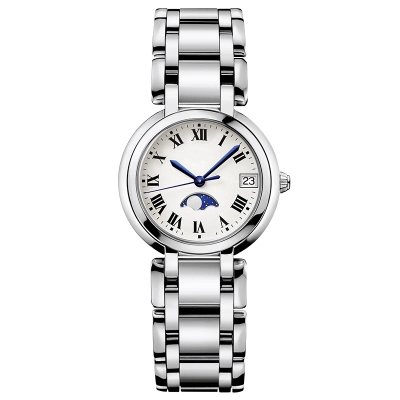 

Часы наручные женские кварцевые с браслетом из нержавеющей стали и сапфировым стеклом