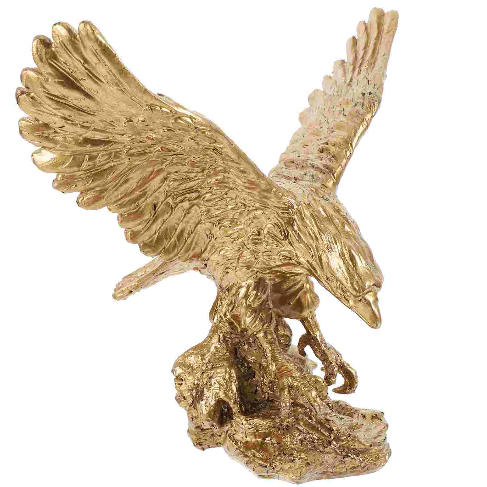 

Crafts Desktop Eagle Figurine Sculpture Tabletop Animal Decor Resin Adornment Statue Office