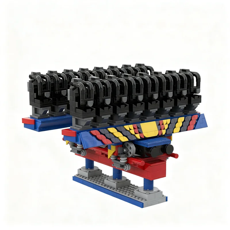 Фото 2150 деталей MOC: Модель американских горок SHEIKRA Busch Gardens Tampa Bay, конструктор, игрушка, строительные блоки, рождественский подарок, идея для самостоятельной сборки
