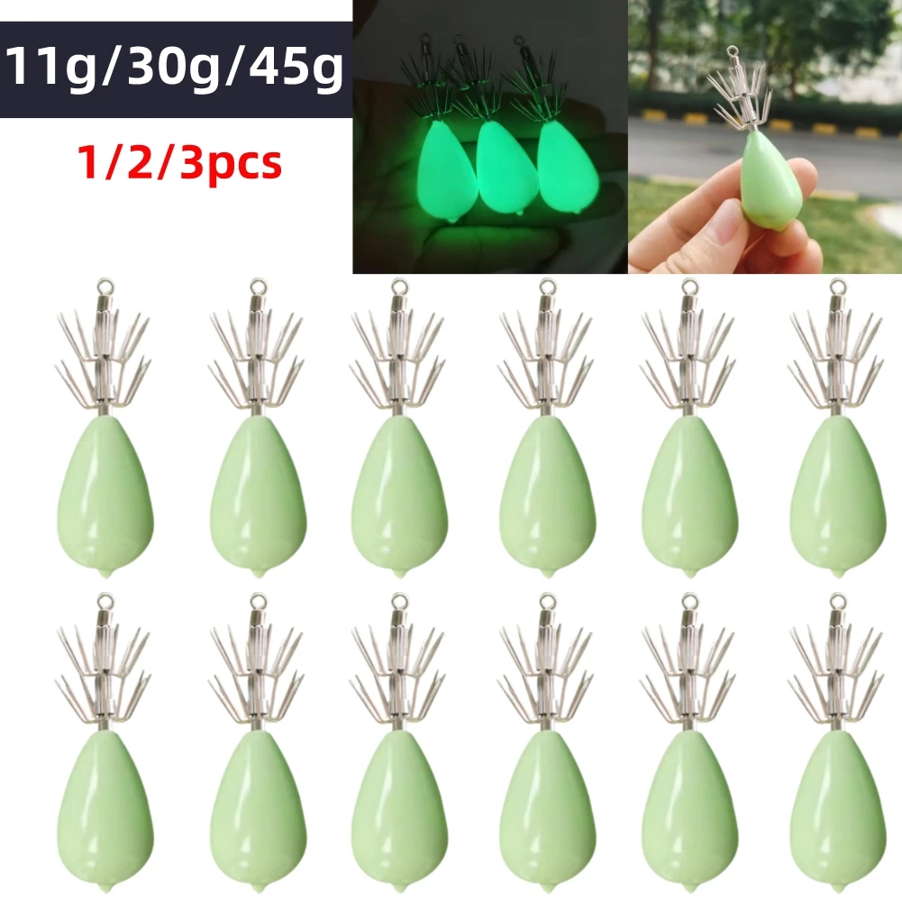 

1/2/3pcs Hard Fishing Lure 11/30/45g Squid Jig Hook Crank Soft Rubber Hook Octopus Crank Artificial Jigs Cuttlefish Shrimp Bait