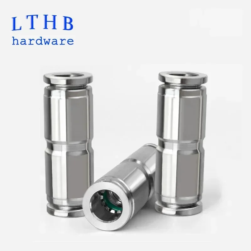 

Воздушные фитинги Быстроразъемные соединители Нержавеющая сталь 304 ПУ Вставной шланговый соединитель 8 мм 10 мм 12 мм для пневматических деталей цилиндра