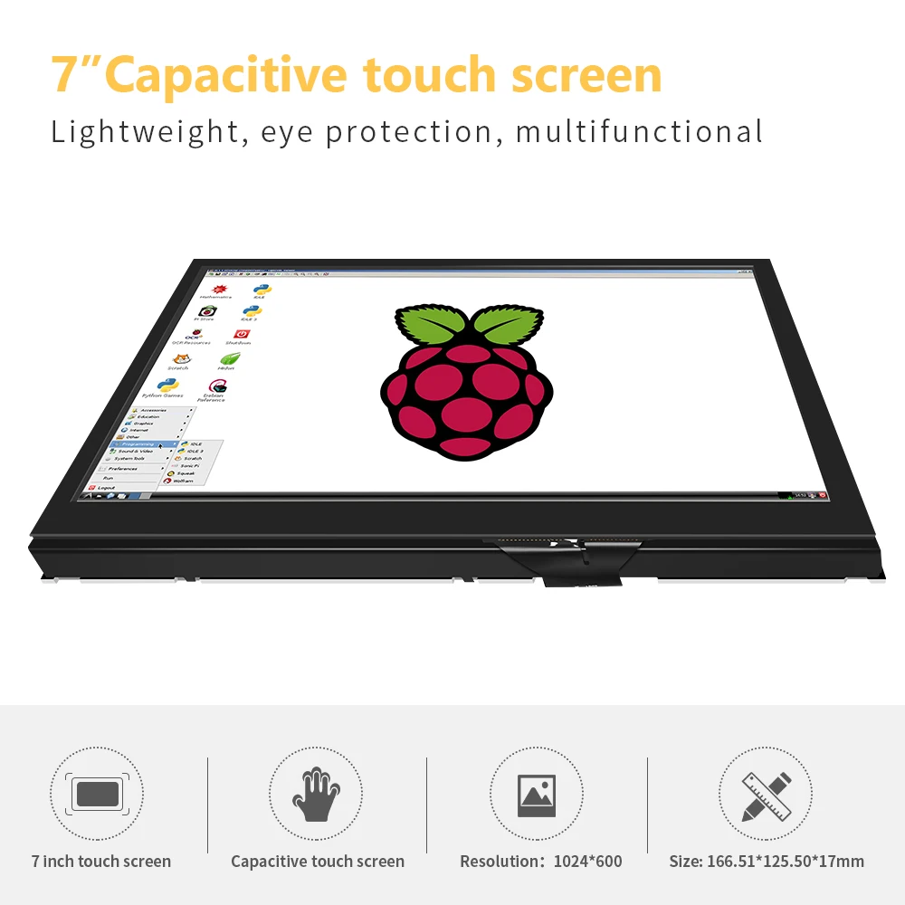 

Монитор IPS 7006 без отверстия, 7 дюймов, HDMI, для Raspberry Pi 3, 4, Model B, Raspberry Pi 1, model B, 1024*600 пикселей RGB с TP AIDA64
