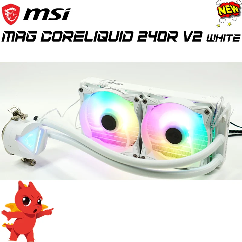 LGA 1700 MSI MAG CoreLiquid 240R V2 белый AMD Intel CPU материнская плата ARGB водяной охладитель