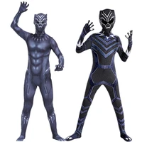 superhero black panther tchalla cosplay costume kids aldult unisex zentai outfits jumpsuit bodysuit catsuit