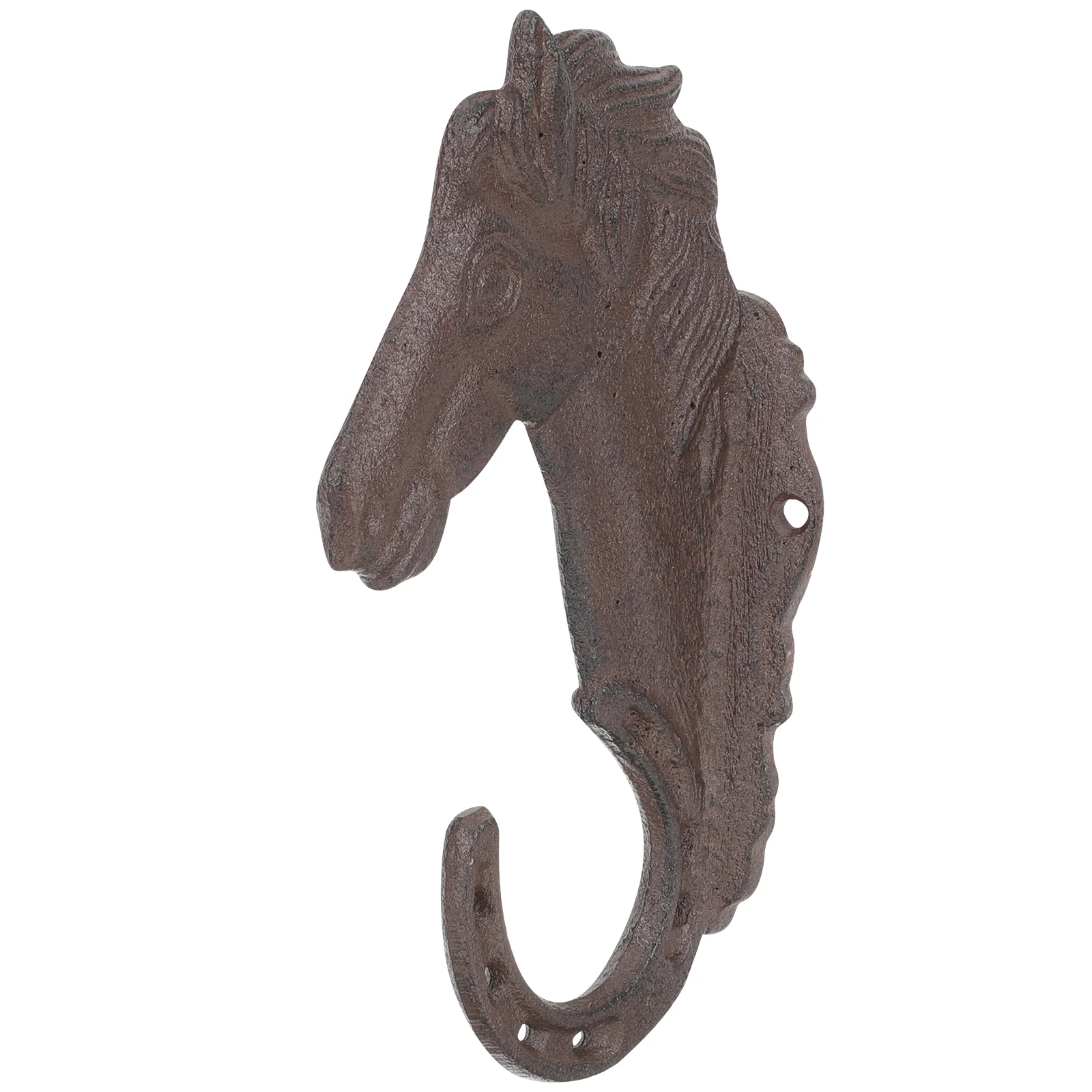 

Wall Hook Hooks Horse Iron Animal Key Cast Decorative Sculpture Thick Door Over Robe Rack Single Head Decorations Coat Hat