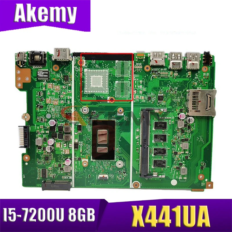 

Материнская плата X441UA I5-7200U CPU 8GB RAM для ASUS X441UA X441UV X441UB X441UQ X441U A441U F441U, материнская плата для ноутбука протестирована полностью