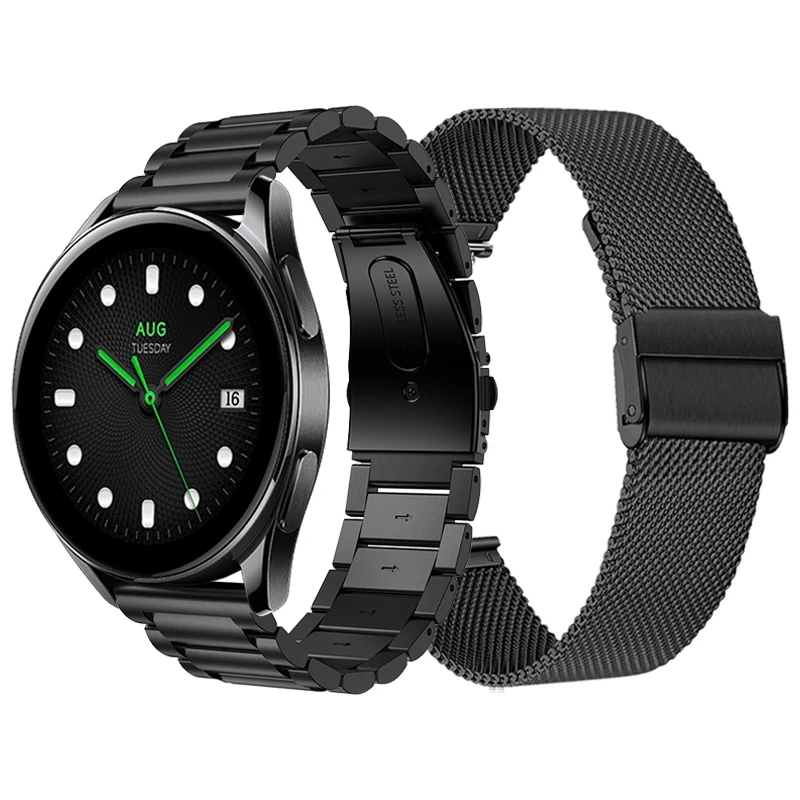 Stainless Steel Strap For Xiaomi Mi Watch S2 46mm 42mm S1 Pro / Active Metal Milanese Mesh Band Replacement Wristband Bracelet