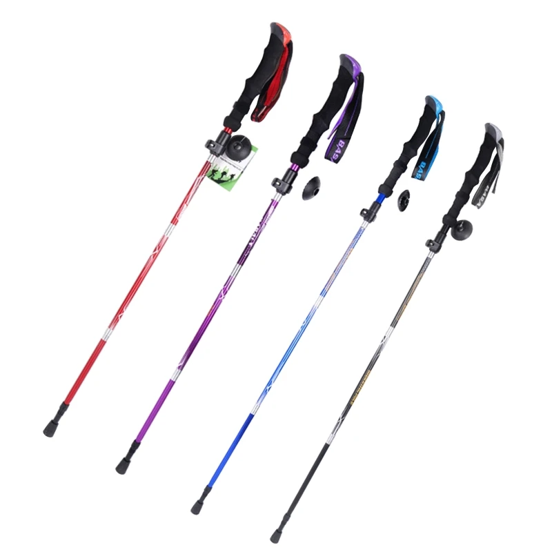 

Walking Trekking Pole, Anti Shock Telescopic, Collapsible Walking Stick for Hiking, Mountaineering, Walking, Trekking
