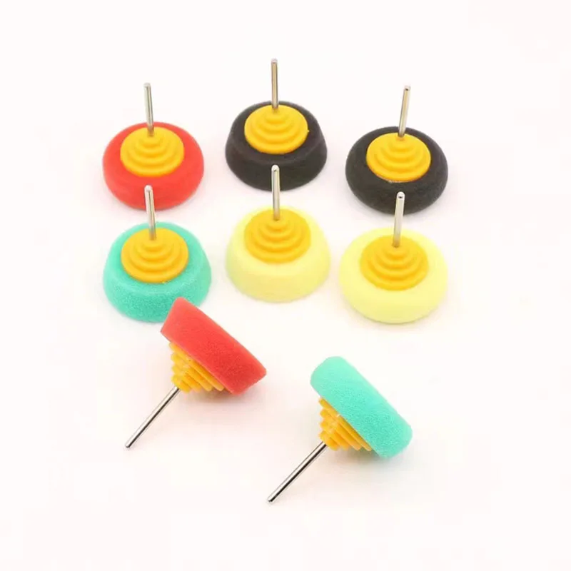 

HUTU Mini Polishing Sponge 40mm Buffing Wheel For Car Hub Steel Rim 3mm Rod Mini Pad For Handle/Logo For Small Area Polishing